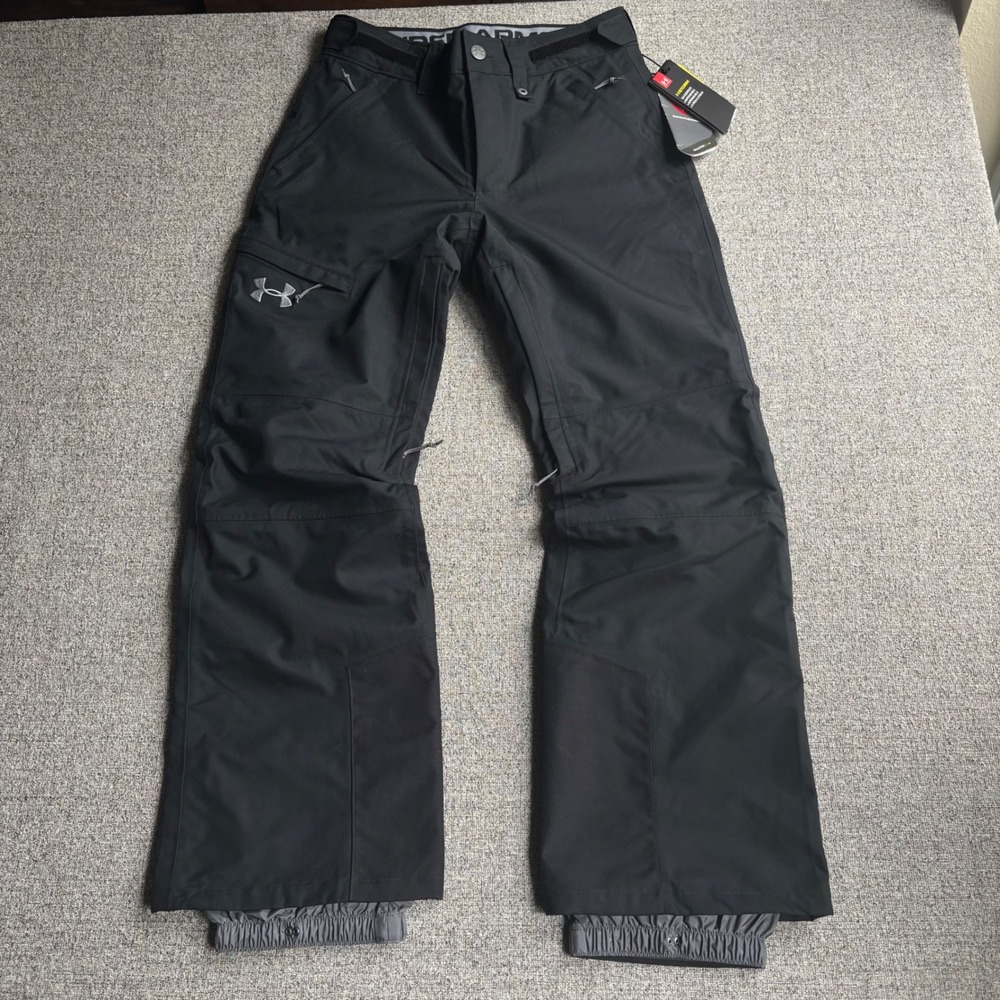 Under Armour Snow Pants Mens Small ColdGear Infrared UA Storm Black Gorpcore